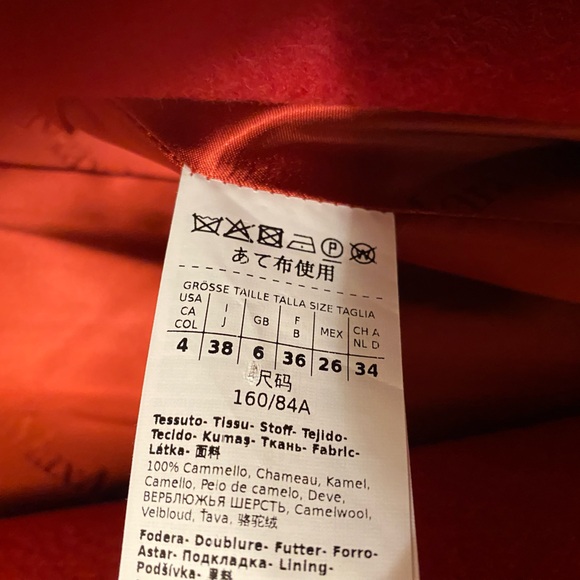 Max Mara red camel hair manuela icon classic wrap coat - Picture 8 of 11